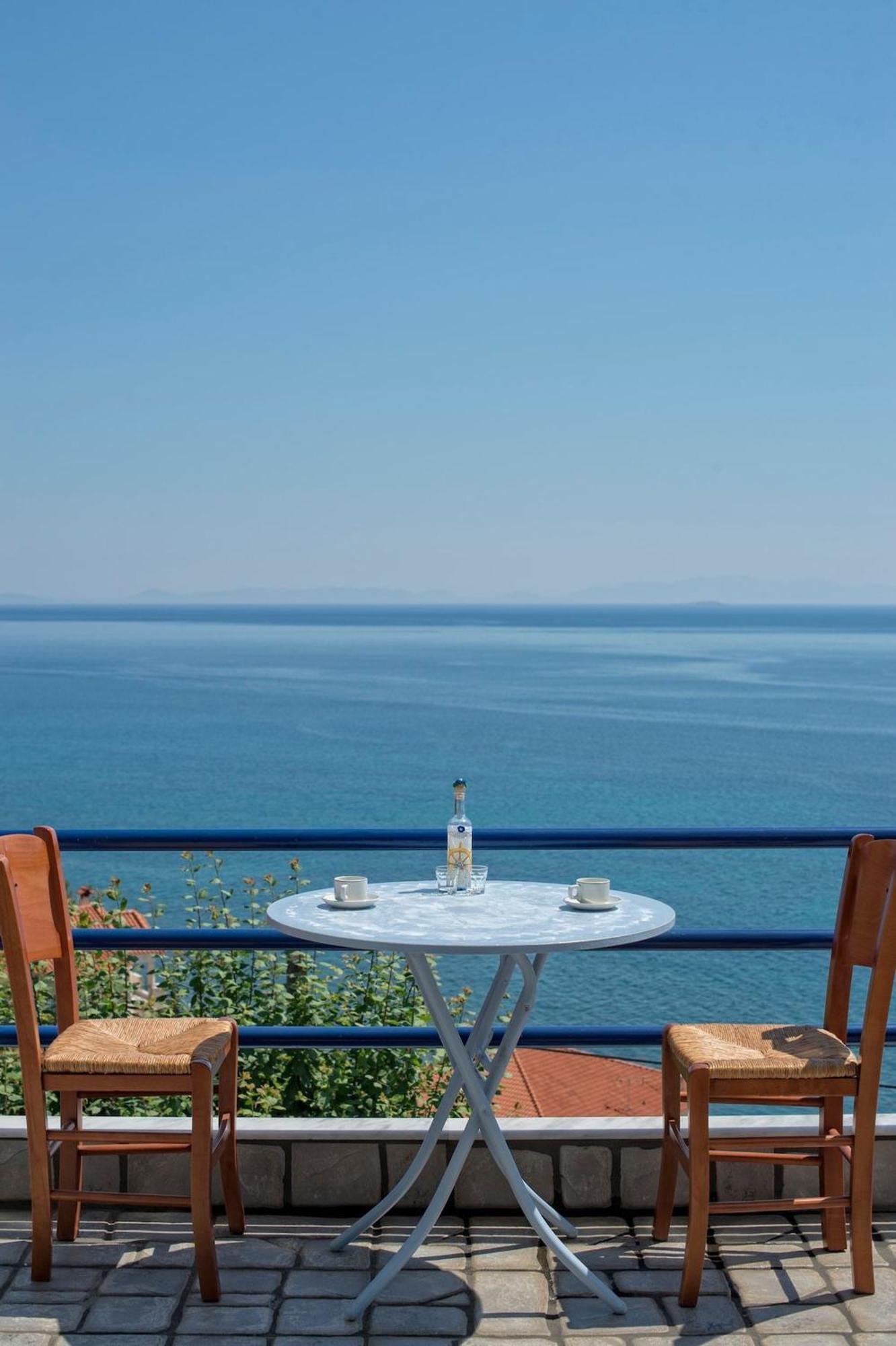 Blue Dream Seaside Villa With Superb Sea Views Kymi Exterior photo